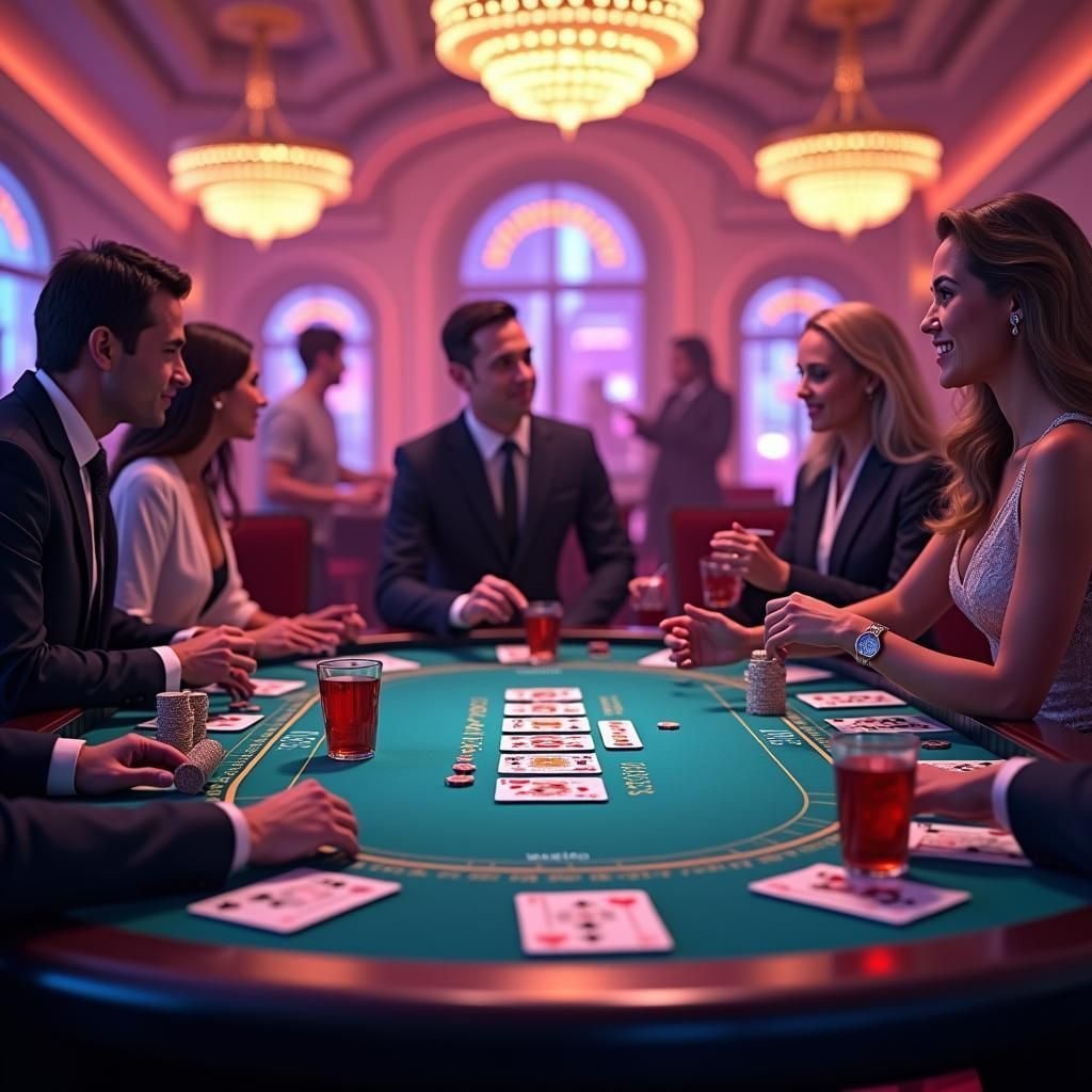 Teen Patti ဒေသ ကတ်ဂိမ်း သုံးကတ်ဂိမ်းကစားနေသောပုံ